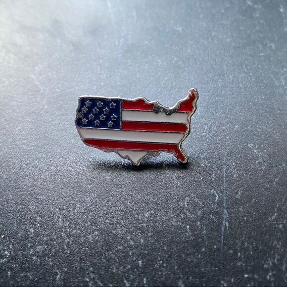 USA Flag Country Enamel Pin/ Brooch Lapel - Picture 2 of 6